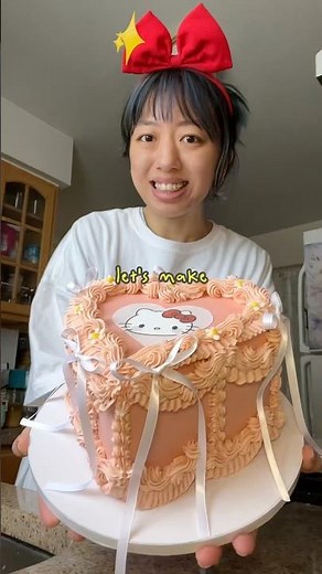 How I decorated this Hello kitty heart shaped cake!