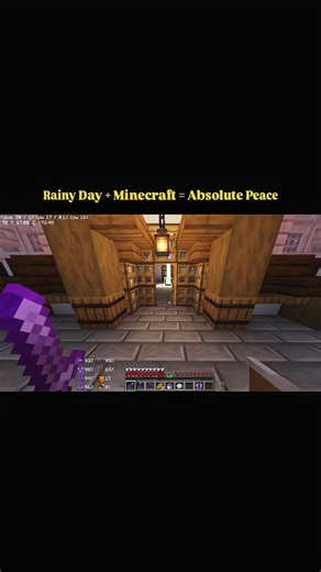 Rainy Day + Minecraft = Absolute Peace #viral #trending #trending #minecraft #minecraftshorts