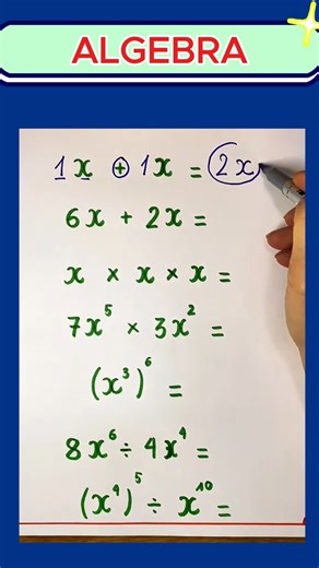 Ejercicios Basicos de Algebra | Matematicas - Aprender es Avanzar