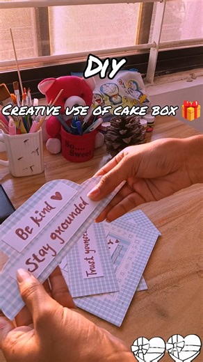 "✨diy cake box craft"! #diycardboardcraft #cakeboxcarft #wallframediy