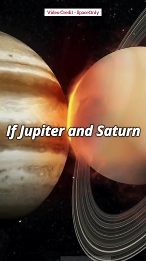 646K views · 4.3K reactions | Jupiter and Saturn collision #astronomy #space #jupiter | The Science Fact | Facebook