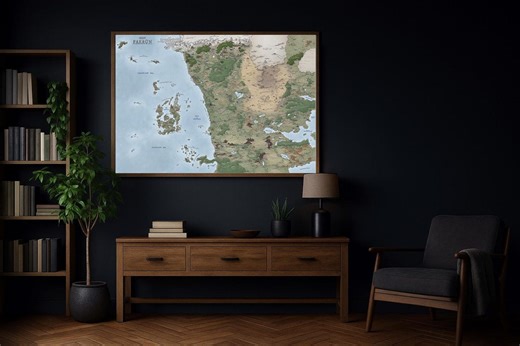 Western Faerûn Map: Printable D&D Forgotten Realms Art (digital Download A1 Size PNG/JPEG Files) - Etsy