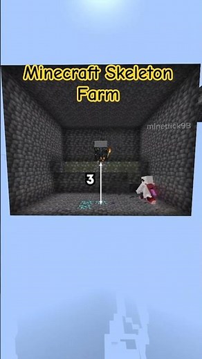 Minecraft Skeleton Bone Farm in java edition 1.26 #minecraft #youtubeshorts #viral #tutorial #shorts