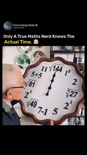 Fascinating Globe | A math clock replaces standard numbers with math equations or symbols, requiring you to solve them to tell the time, serving as a fun... | Instagram