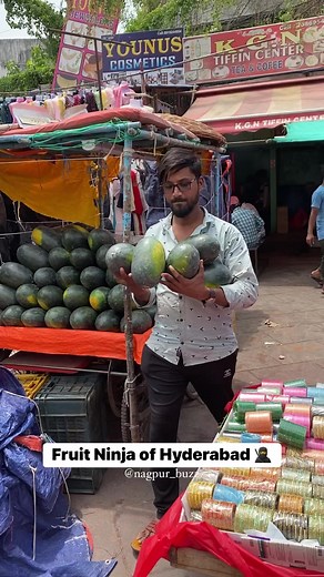 167K views · 1.2K reactions | Fruit Ninja of Hyderabad 亮 #fruitninja #watermelon #fruitchaat #Hyderabad #indianstreetfood #nagpurbuzz | Nagpur Buzz | Facebook