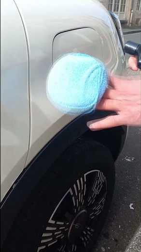 Car rearview mirror scratch remover. DIY car paint scratch repair.