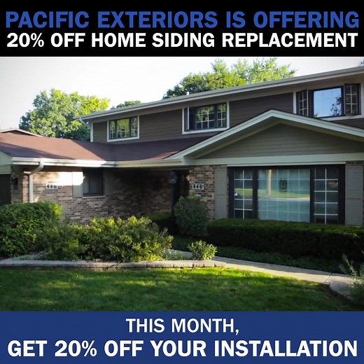  Fall SALE! Get 20% OFF Your Home Siding Project! When you book your siding project:  Say goodbye to rotting, cracks, chips & burns  Dozens of durable and energy efficient styles  Helpful, NO pressure (and free) estimates To qualify for 20% OFF your siding project, click "Learn More" | Pacific Exteriors LLC | Facebook