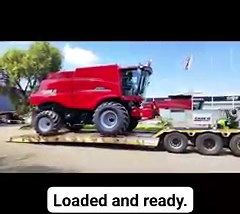 Case IH 5150 Axial Flow Combine Harvester loaded and ready to be delivered to its new owner, right in time to start the harvesting season. | Agricon Equipment Zimbabwe