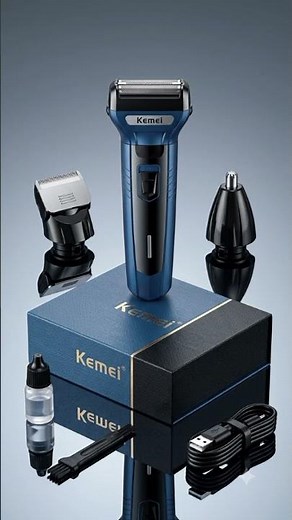 🧔 Kemei 3-in-1 Shaver – Beard, Hair & Nose Trimmer in One #Kemei #KemeiTrimmer #Shorts