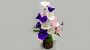 How to Make Morning Glory From Crepe Paper #DIYCrafts #morningglory #reels #paperflower | Bopha Handmade