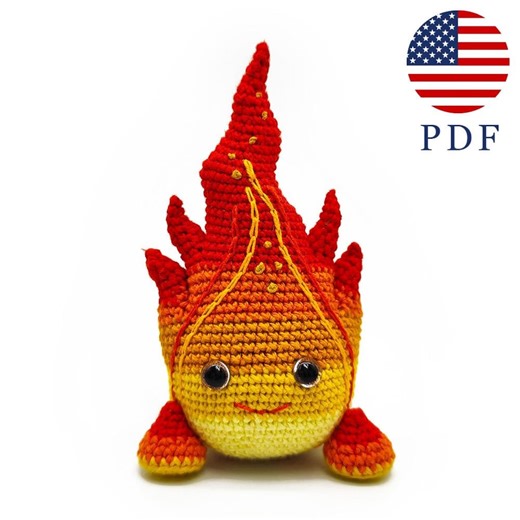 Fire Sprite Crochet Pattern: Amigurumi Flame Toy (PDF Tutorial) - Etsy Canada