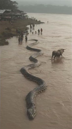 50-Foot Anaconda Seen Dragging Cow Into Amazon River