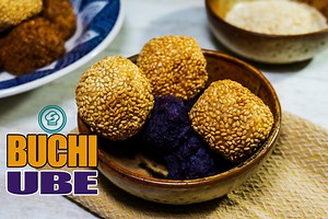 Buchi Ube is a variation of the fried Chinese pastry which is made of glutinous rice flour. This pastry has a coating of aromatic sesame seeds. The outer shell is crisp and it’s chewy inside. Red bean paste is commonly the filling for Buchi or butsi which is a Filipino favorite. As per my daughter’s request, I used purple yam in this recipe. Printable Recipe! https://amiablefoods.com/buchi-ube/ | aMIAble foods