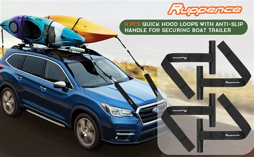Watch 4 Pcs Quick Hood Loops,Tie Down Straps with Anti-Slip Handle on Amazon Live