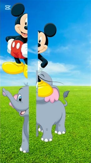 ELEPHANT AND MICKEY MOUSE magical vfxshort #vfx #AneesVfxp#elephant #mickeymouse