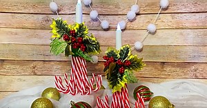 DIY Candy Cane Luminaries