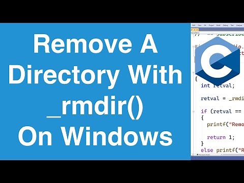 Remove A Directory Using _rmdir() On Windows | C Programming Tutorial