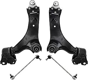 TRQ Front Suspension Kit Control Arm with Ball Joint Sway Bar Stabilizer Link Compatible with 2010-2017 Volvo XC60