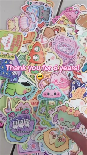 Thank you so much for all of your support the past 6 years! We’re celebrating the 6th shop anniversary of StickyRiceCo with a sale up to 50% off special freebies with every order! - #stickers #stationery #smallbiz
