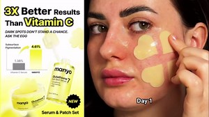 MANYO Glutathione 7 Dark Spot Serum Patch, Gel Dark Spot Patches for Face, Uneven Skin Tone & Radiance Booster, Korean Skincare, 30 Count