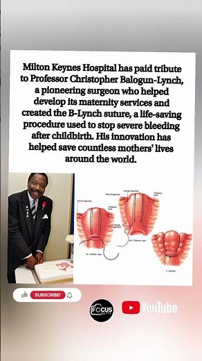 Prof. Balogun-Lynch saved lives globally with his pioneering B-Lynch suture innovation. ❤️🩺