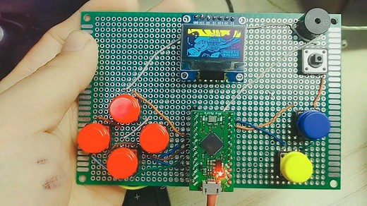 Arduino&oled屏幕制作国外开源游戏机，ARDUBOY