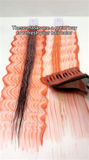 Rose Gold color mask on dark vs blonde hair 🌹 #pallure #coloringhair