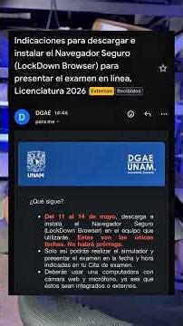 Have you checked your UNAM applicant email yet? News about the LockDown Browser Secure Browser