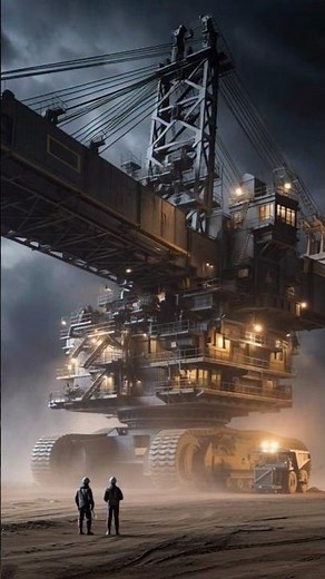 🤯 Colossus of the Mine: World's Biggest Excavator Working at Night!