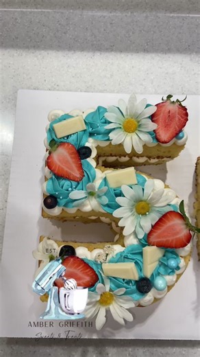 The key to success with number cakes is freezing the sheet cake completely, and then cutting it while it is frozen to ensure it doesn’t crumble and fall apart. Also, when you are going to transfer the other layer on top, make sure that it’s solid as well. Number cakes aren’t hard, it’s just that when you make a cut, it’s pretty permanent, so you just have to be sure of what you are cutting. and the most important thing of all is making sure that it doesn’t dry out. So not only use simple syrup,