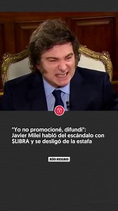 35K views · 742 reactions | ️ Javier Milei habló del escándalo con $LIBRA y se desligó de la estafa: “Yo no promocioné, difundí” El presidente brindó su versión del escándalo, aseguró que lo ocurrido solo afecta a “privados” y apuntó a Cristina Kirchner  https://goo.su/Z0XiW | Diario Río Negro | Facebook