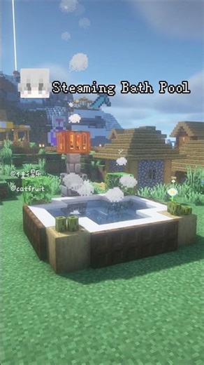 Minecraft Steaming Pool #minecraft #minecraftbuilding #minecrafttutorial