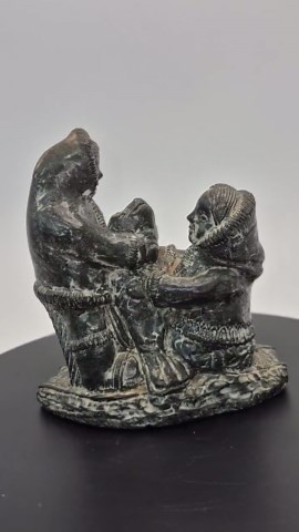 Vintage Inuit Soapstone Sculpture Family Seal Scene Signed WE Wolf Original Canada Hand Carved Stone Art - Etsy UK