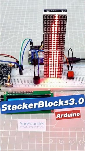 Arduino LED Matrix Game with LCD Score Display #arduino #arduinoproject