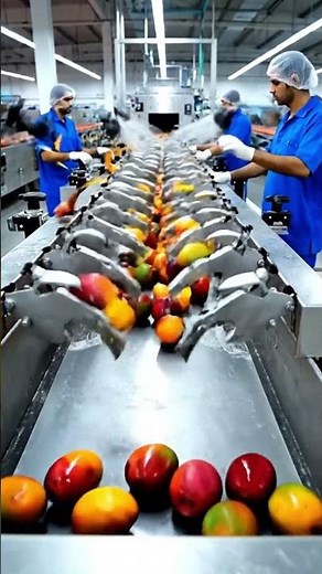 🥭 Mango Juice Making Process in a Factory