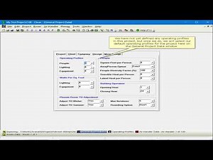 CHVAC LOAD CALCULATION | SETTING OPERATION LOAD PROFILES | ELITE SOFTWARE