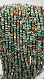 Bi-color Spiny Oyster Shell & Turquoise Beads (native American Style - Perfect Size for Men's Jewelry) 4mm Heishi Tiny - Etsy
