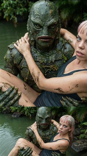 Arika and the Creature #scifi #horror #creaturefromtheblacklagoon #moviemonsters