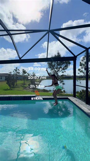 Jumping in the pool after a FL long run >>>>>> | Jumping In The Pool