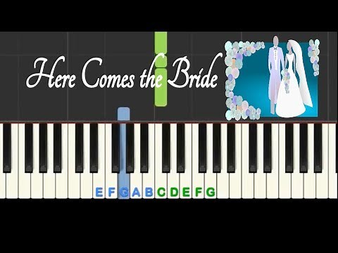 Here Comes the Bride, Bridal Chorus, easy piano tutorial with free sheet music!