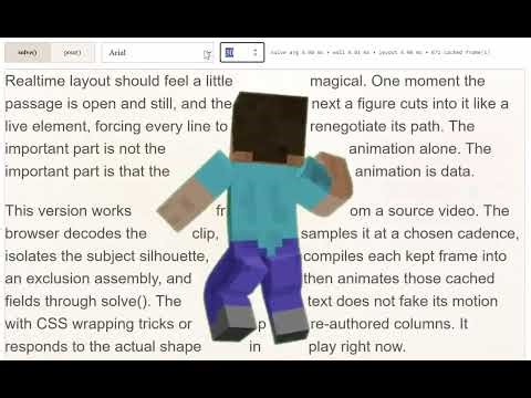 Layoutmaster Dancing Text Demo: Lego Man Through Live Text Layout