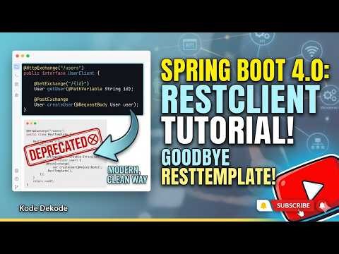 Spring Boot 4 RestClient: The ONLY way you should make REST calls now! 🚀