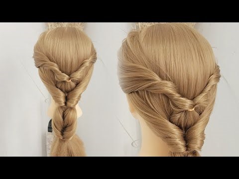 Step by Step Easy Twisted Hairstyle | School, College & Party Hairstyle Tutorial