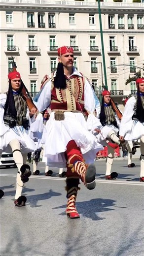 The Amazing Evzones Greek presidential guard Sunday parade #travel #greece #history