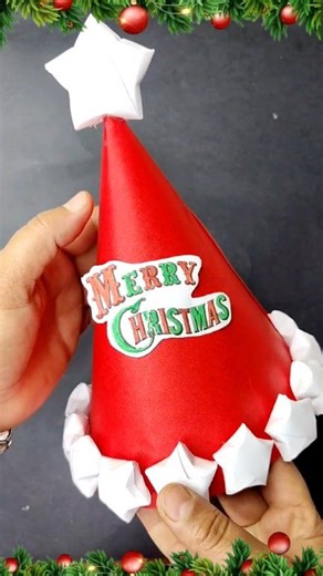4.3K views · 17 reactions | Christmas Cap/ Santa Claus Cap/ Paper Cap/ Christmas Craft #christmas2025 #Holidays #holiday #treandingreels #foryouシ #christmastime #holidayseason #Christmas #papercap #santacap #christmascrafts #crafting #papercraft #cap #santahat #diy #treanding | Pallvi Chaudhry | Facebook