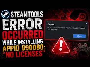 SteamTools An Error Occurred While Installing App id no Licences