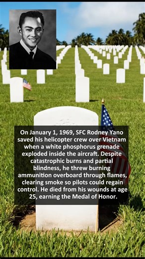 57 years ago today, Sergeant First Class Rodney J. T. Yano demonstrated extraordinary heroism over the jungles of Vietnam. When a white phosphorus grenade exploded inside his helicopter, setting him ablaze and filling the cabin with smoke and exploding ammunition, Yano—despite catastrophic burns and partial blindness—threw burning ammunition out the door to save his crew. His selfless actions allowed the pilots to regain control and escape enemy territory. He died from his wounds shortly after, 