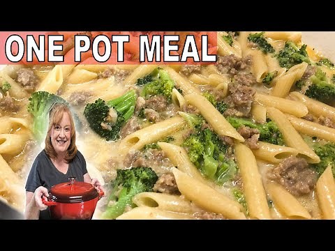 ONE POT SAUSAGE, PASTA AND BROCCOLI MEAL | Easy Dinner Idea