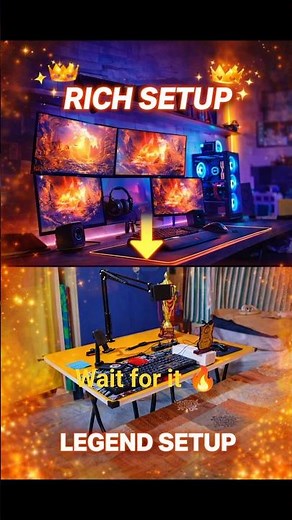 RICH SETUP VS LEGEND SETUP 😎(re-posted) #minecraft #shorts #gaming #gamingshorts #gamingsetup