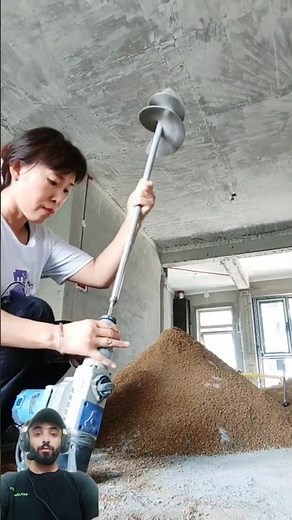 The Easy Way of Mixing Cement || Drill in Action ||#viralvideo